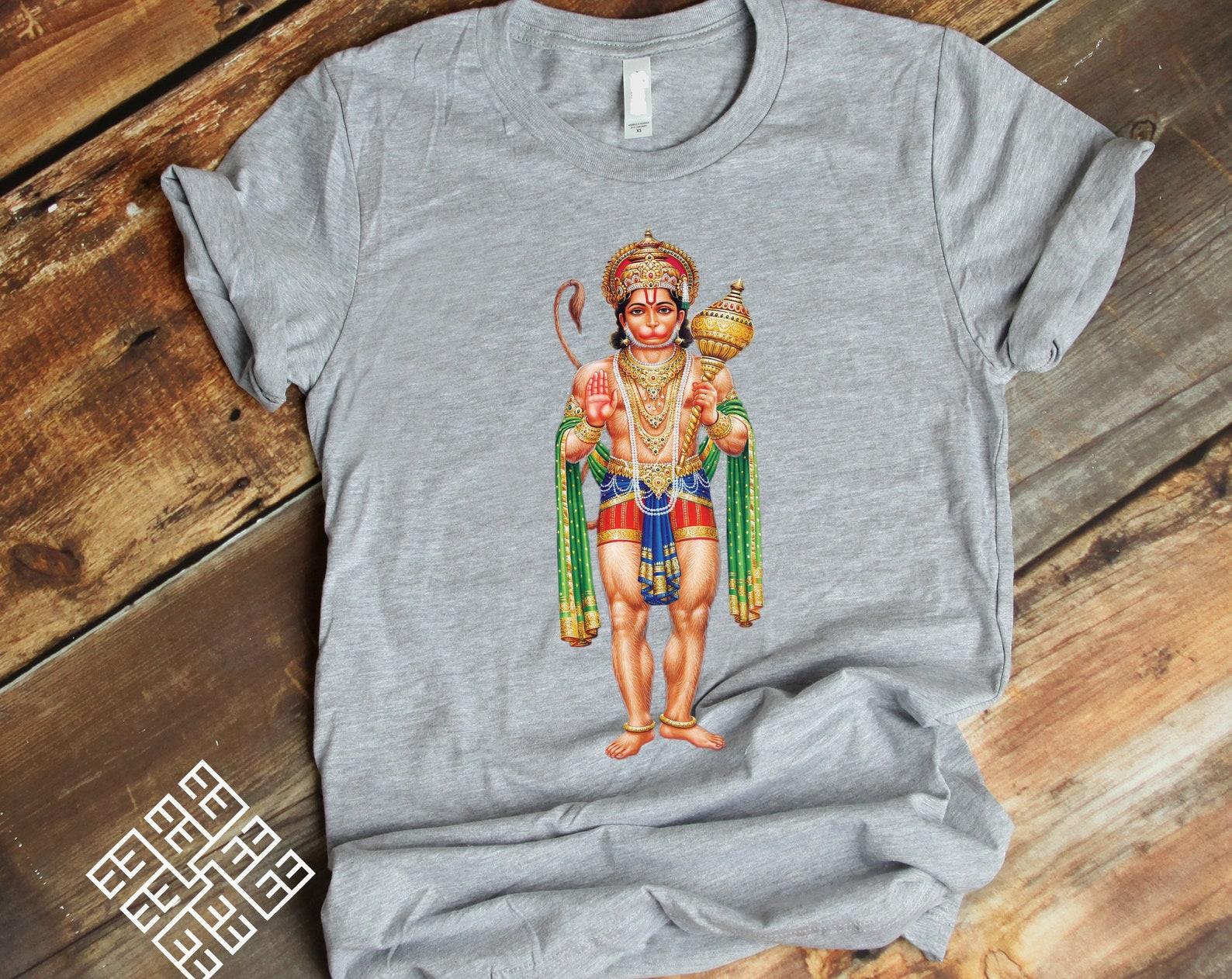Hindu Epic Ramayana T shirt, Hanuman Hindu Pantheon God Divine Vanara Monkey Companion Of The God Rama T shirt, Spiritual Religious T shirt 2XL