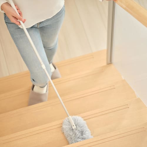 Yamazaki Sangyo Wiper Mop Handheld Duster Cleaner for Removing, Preventing, Reducing, and Suppressing Dust, Static Electricity, and Pollen. Retractabl