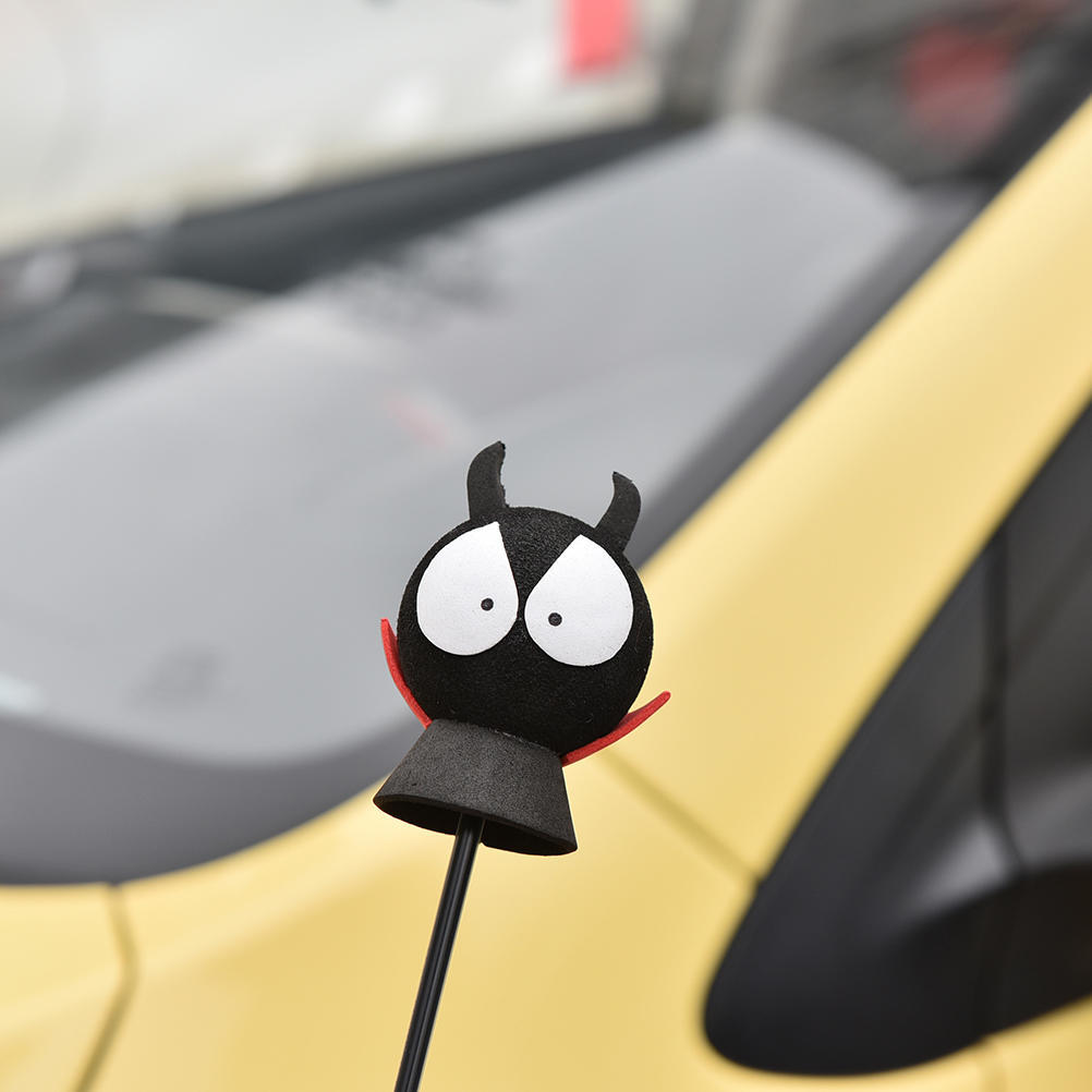 1 Pcs Red Shirt Devil Antenna Topper Eva Decorative Car Topper Balls Black