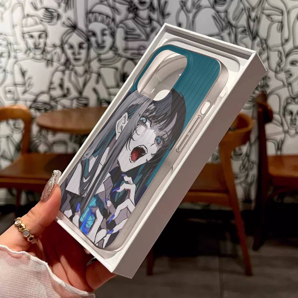 Virtual Singer Ado For Phone 17 16 15 14 13 12 11 Pro Max Plus Pro Air Phone Case Corrugated Stripe Back Cover