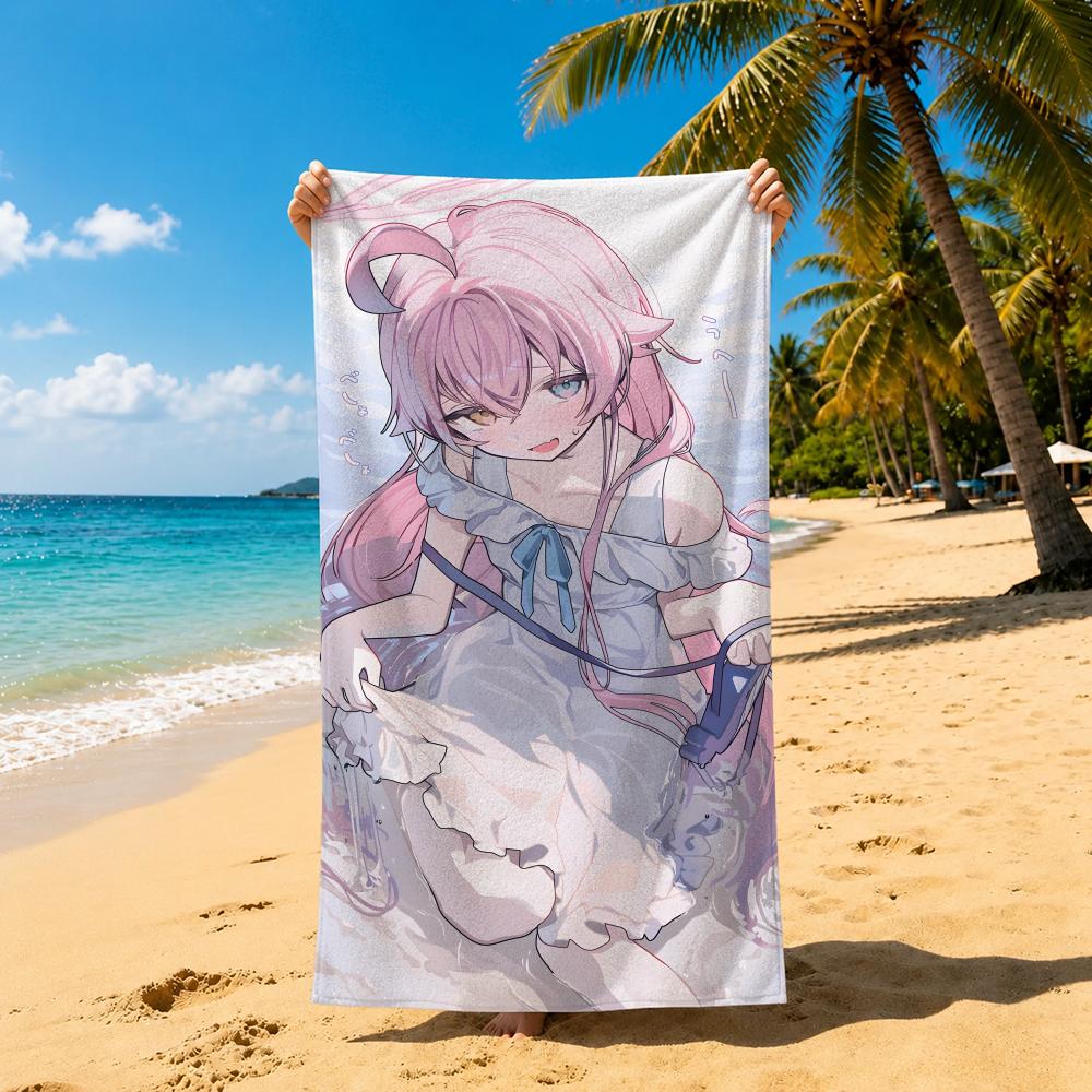 Hoshino Takanashi Blue Archive Towel Towel Soft Pool Gift For Travel Gym Shower Cool Camping Quick Dry Sports Large Beach Towel