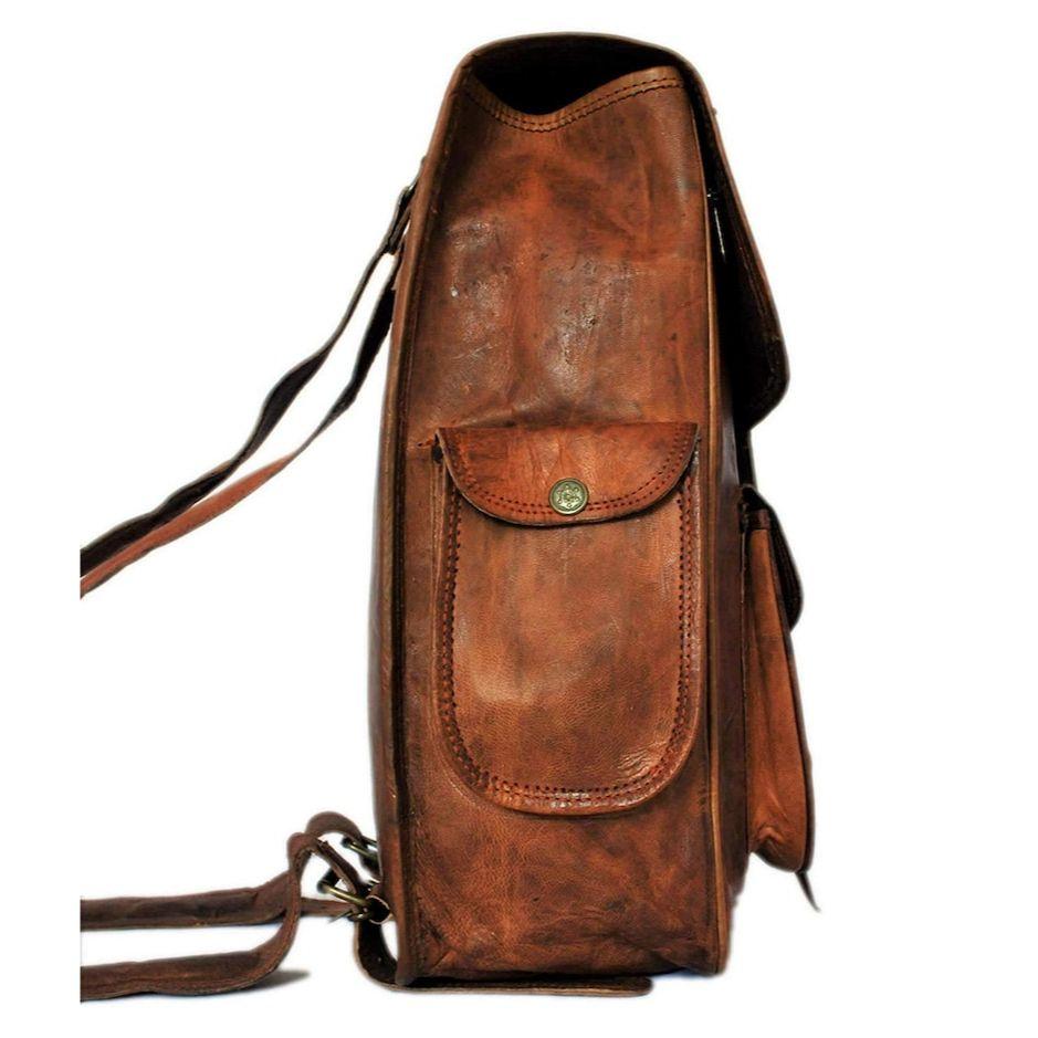 Kožený batoh na notebook pro muže a ženy, Cestovní batoh, Turistický batoh, Studentský batoh, Batoh na batoh Vánoční dárek