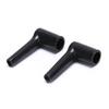2pcs/lot 90 Degrees 3.5mm stereo headset plug jack 3 4 pole 3.5 Gold Plated Black Audio Plugs Jack Adaptor Connector