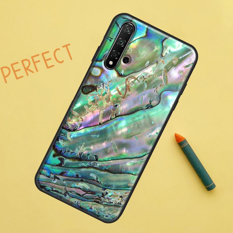 Abalone Shell For Huawei Nova Y91 Y70 Y72 Y73 Y60 Y90 Y61 8i 7i 11i 12i 12s 9 10 SE P20 P30 P40 Lite Case