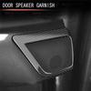 Authentic Car Carbon Fiber Rear Door Inner Speaker Audio Horn Ring Cover Trim For Toyota Alphard 2015-