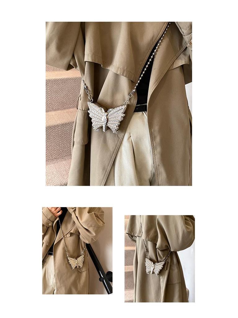 2024 Butterfly Design Rhinestone Mini Handbag for Women