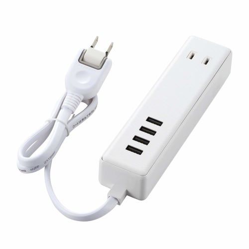 

ELECOM Power Tap USB Outlet 60cm USB x 4 AC Inlet x 2 3.4A Білий MOT-U11-2406WH