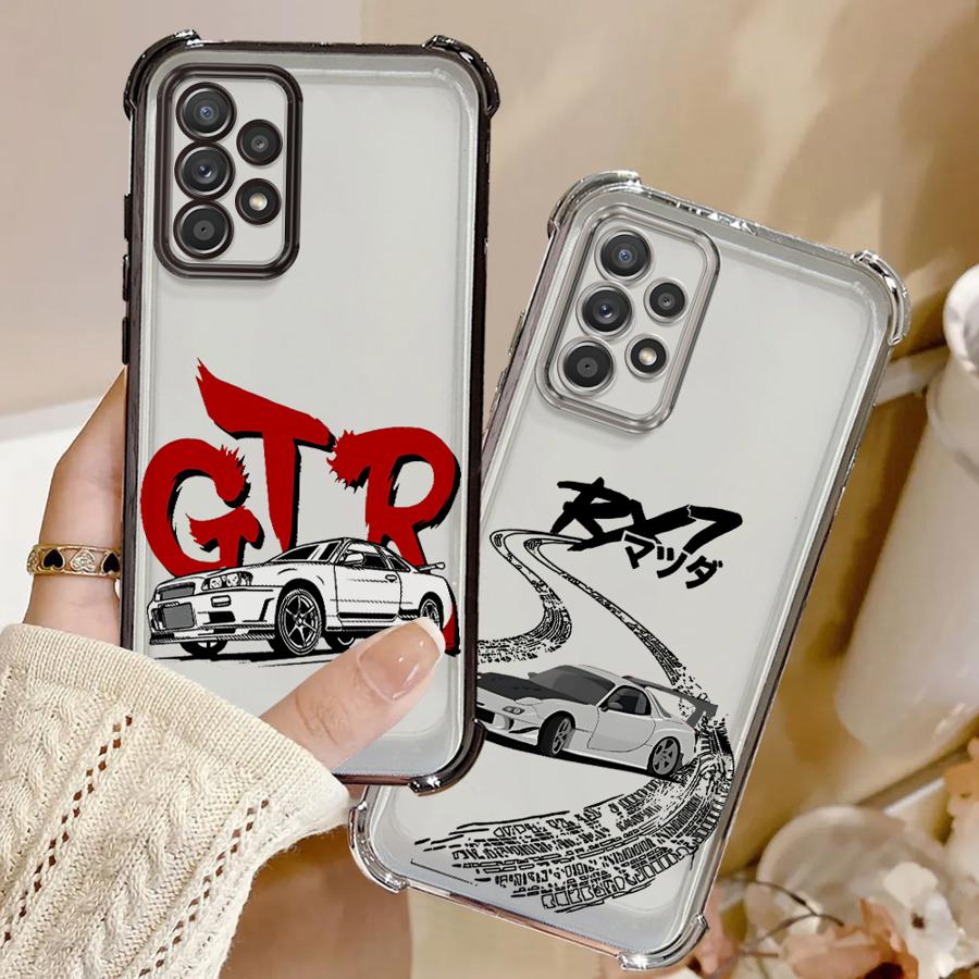 Soft Cover Case for Samsung Galaxy A21s A13 A33 A26 A35 A36 A24 A52 A17 A15 A16 A25 Japanese JDM Drift Car