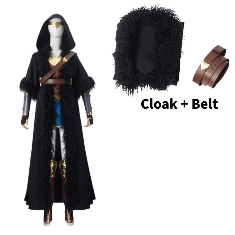 Wonder Diana Woman Prince Cosplay Cape Belt Set Halloween Party Performance