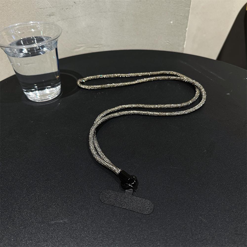 Luxury Rhinestone Crossbody Lanyard Strap Phone Bracelet Glitter Chain Phone Pendant Charm Anti-Lost Lanyard Jewelry