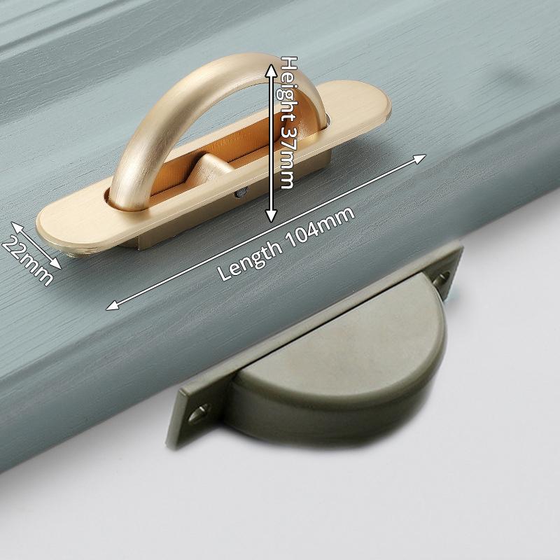 KAK Tatami Hidden Door Handle Pearl Nickel Zinc Alloy Recessed Flush Pulls Cover Floor Cabinet Handle Furniture Handle Hardware