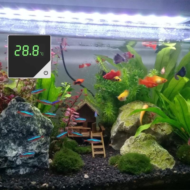 Aufkleb-Wassertemperaturmesser Digitalanzeige Alarm für Aquarien Terrarien Hydroponik zur Umweltkontrolle