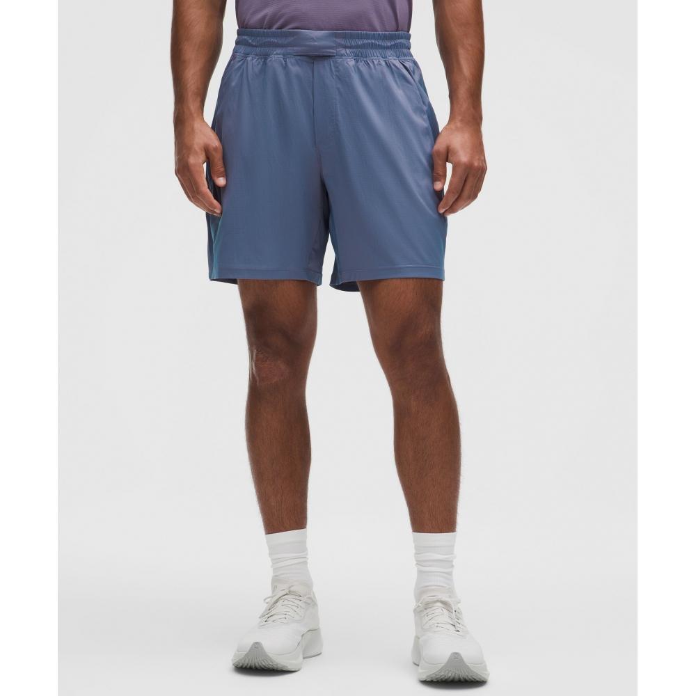 Lululemon Pace Breaker Linerless Short 7   Iridescent Cornflower Red Clay