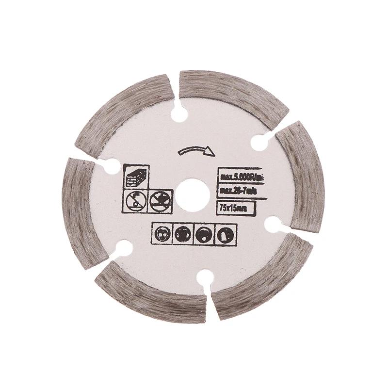 3" Steinschneidscheibe Mini Sägeblatt 75mm Diamanttrennscheibe Keramik Beton Marmor Schneiden für Winkelschleifer