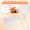 50 Pcs Dessert Cups with Lids and Spoons Clear Parfait Cups Reusable Appetizer Cups Plastic Serving Bowls Rectangle Pudding Cups