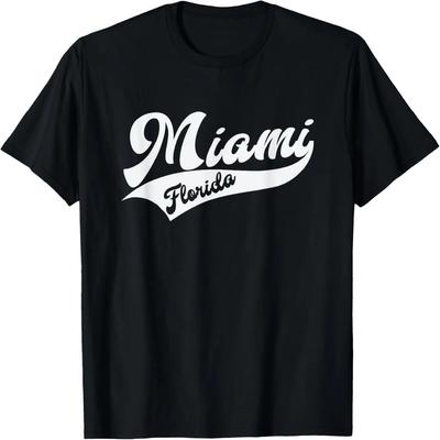 Miami - Florida - Retro _ Throwback Design Print - Classic T-Shirt