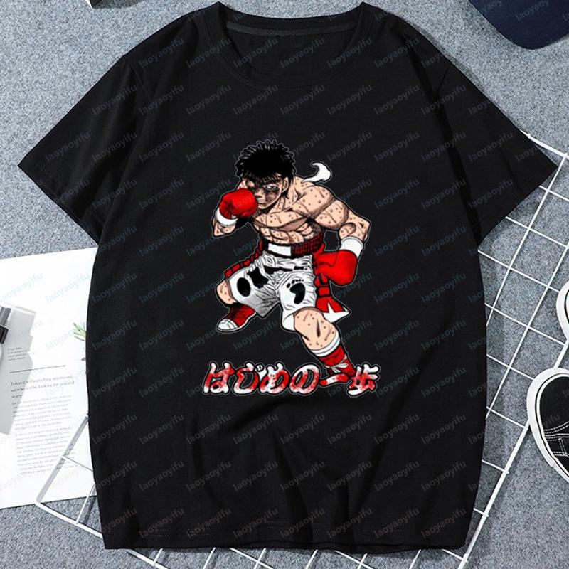 Hajime No Ippo Anime T Shirt Japanese KBG Vintage Tshirt Cartoon Unisex T Shirt Retro New TEE TSHIRT Women Fitness Trend Tops