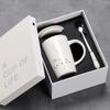 12 Twelve Constellation Ceramic Cups, Water Cups, Gift Box Set, Coffee Cup With Lid Spoon