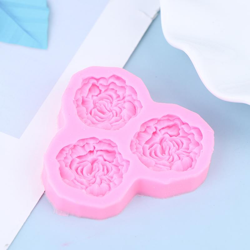 3D Peony Shape Silicone Mould Flowers Handmade Soap Molds Cake Decorating Tools