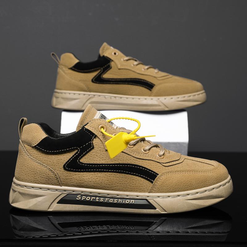 

Мода 2025 Новая мужская повседневная спортивная обувь - Ретро дизайн из замши и парусины, Модная низкая повседневная обувь, Обувь для ходьбы на открытом воздухе, распродажа 39 хаки