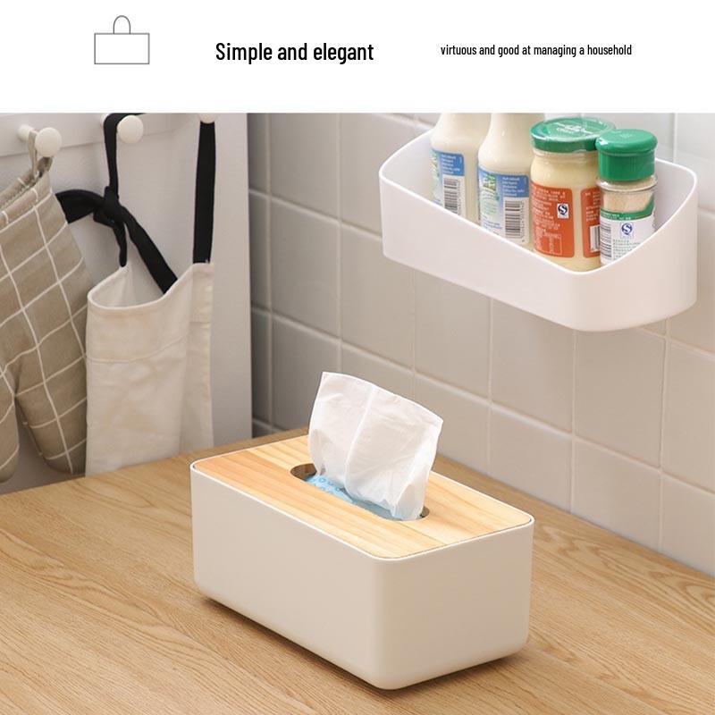 Desktop Wooden Tissue Box
