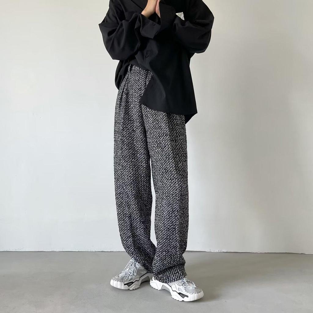 Meillard-Stil Bügelfreie Tweed Straight-Leg Freizeithose für Herren