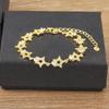 Nidin New Arrival Elegant Flower/Airplane/Star/Heart Shape Shiny Zircon Chain Bracelets Adjustable Accessories Jewelry For Women