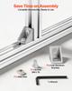 VEVOR 10PCS 2020 Aluminum Extrusion Profile, 48 Inch 1220 Mm, T Slot European Standard Anodized Linear Rail, High-Strength Extruded Aluminum Rail