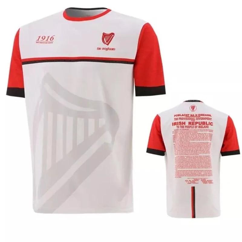 Maglia Commemorativa 1916 Stampata 3D Maglietta da Calcio Sportiva Maglia Commemorativa Collins Irlanda Maglia da Uomo Top di Alta Qualità