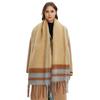 Tassel Fringe Plaid Wrap Soft Knit Long Scarf Elegant Winter Scarf  For Unisex