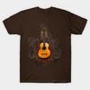 Men Black Print T-shirt Acoustic Elegance No-Cut Transfer Paper Print Cotton Tshirt