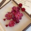 Delicate Red Flower Drop Earrings for Women Girls Fashion Petal Tassel Long Earrings Temperament Wedding Jewelry Accessories