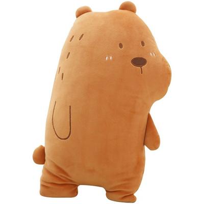 Haesol Silly Animal Attachment Sleeping Character Stuffed Bear, Brown, Korean Baby Products