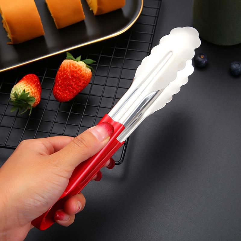 Stainless Steel BBQ Food Tongs Salad Bread Serving Clip Steak Barbecue Buffet Clamp for Home Kitchen Utensils