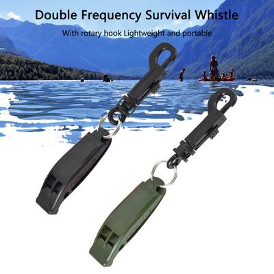 Outdoor Dual Frequency Survival Whistle Diving Rescue Emergency Safety Whistle Signaling Device With Quick-release Buckle