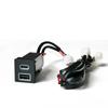 12V/24V Car Dual Charger USB QC3.0 Type-c PD Blue LED Light Phone Charger Adapter Fit for Toyota RAV4 Wildlander Corolla