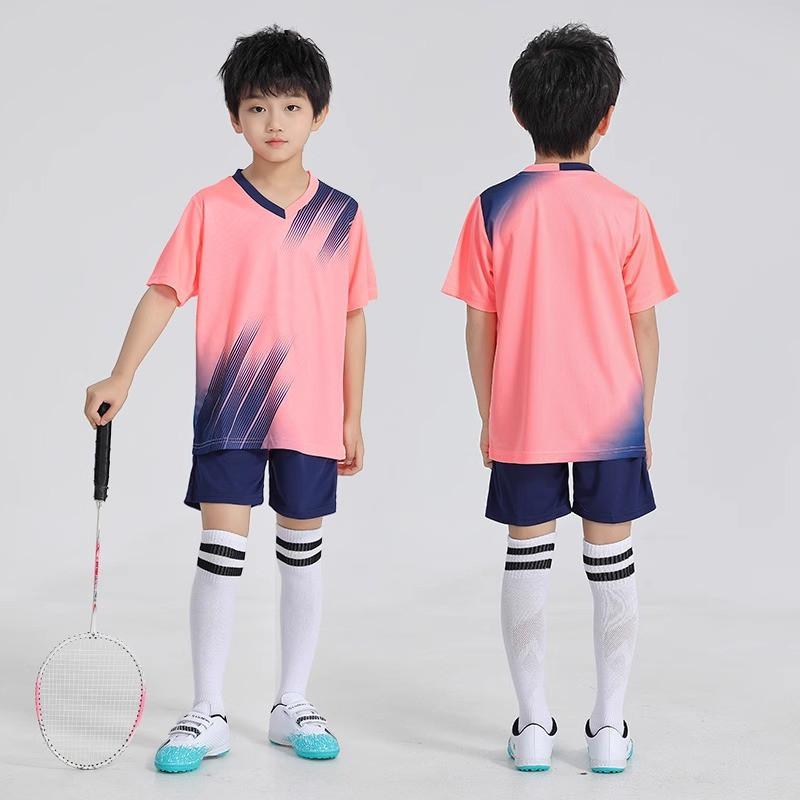 Kids Sports Set Breathable Quick-Dry T-Shirt Shorts Badminton Tennis Jump Rope School Training Unisex
