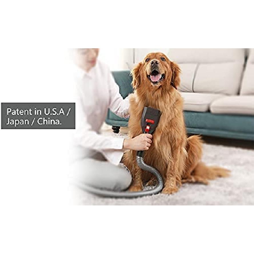 Pet Vacuum Grooming Brush and Shedding Kit for Dog/Cat Loose Hair, Professional Accessories Remover for Pet's Undercoat Fur
