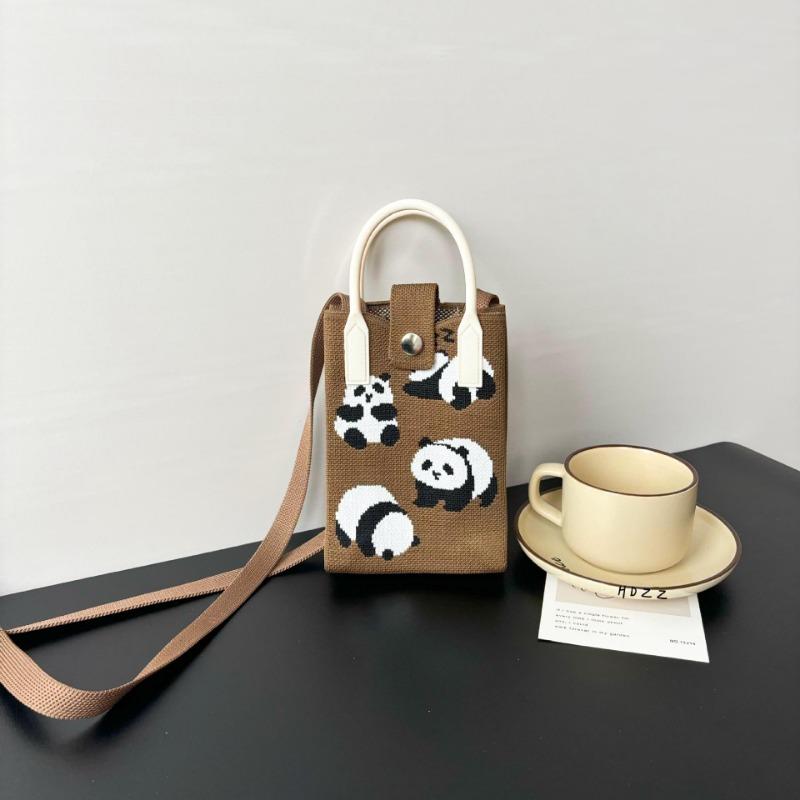 Premium Sense Ns Mobile Phone Bag New Cartoon Knitted Bag Dopamine Niche Versatile Messenger Shoulder Bag Handbag