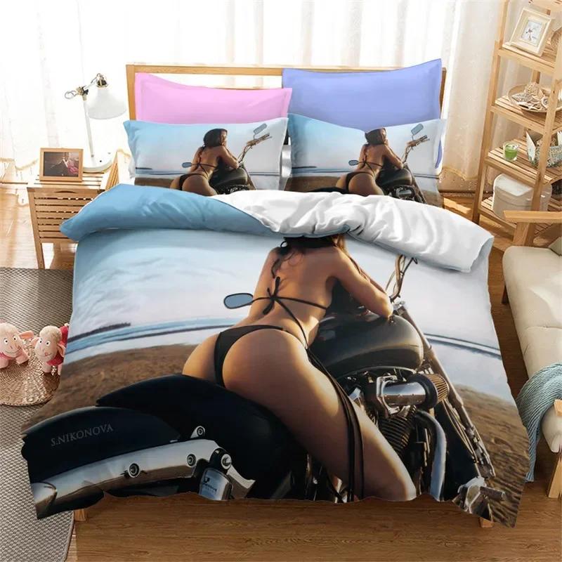 3D Print Car Sexy Buttocks Girl Bedding Set Single Twin Double Queen King Cal King Size Bed Linen Set