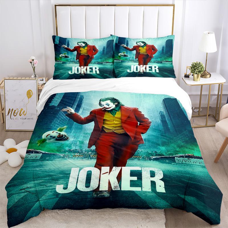Cityscape Chaos Joker Print 3Pcs Bedding Setduvet Cover With 2 Bedropillowcase Home Birthday Gift