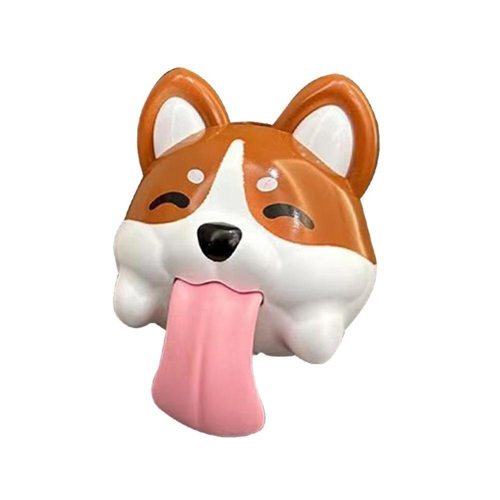 Cartoon Corgi Funny Figurine Plastic Corgi Car Pendant Creative Dog-Shaped Pendant  Gift