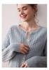 Women's Cashmere Round Neck Knit Cardigan - Autumn/Winter Retro Cable Design