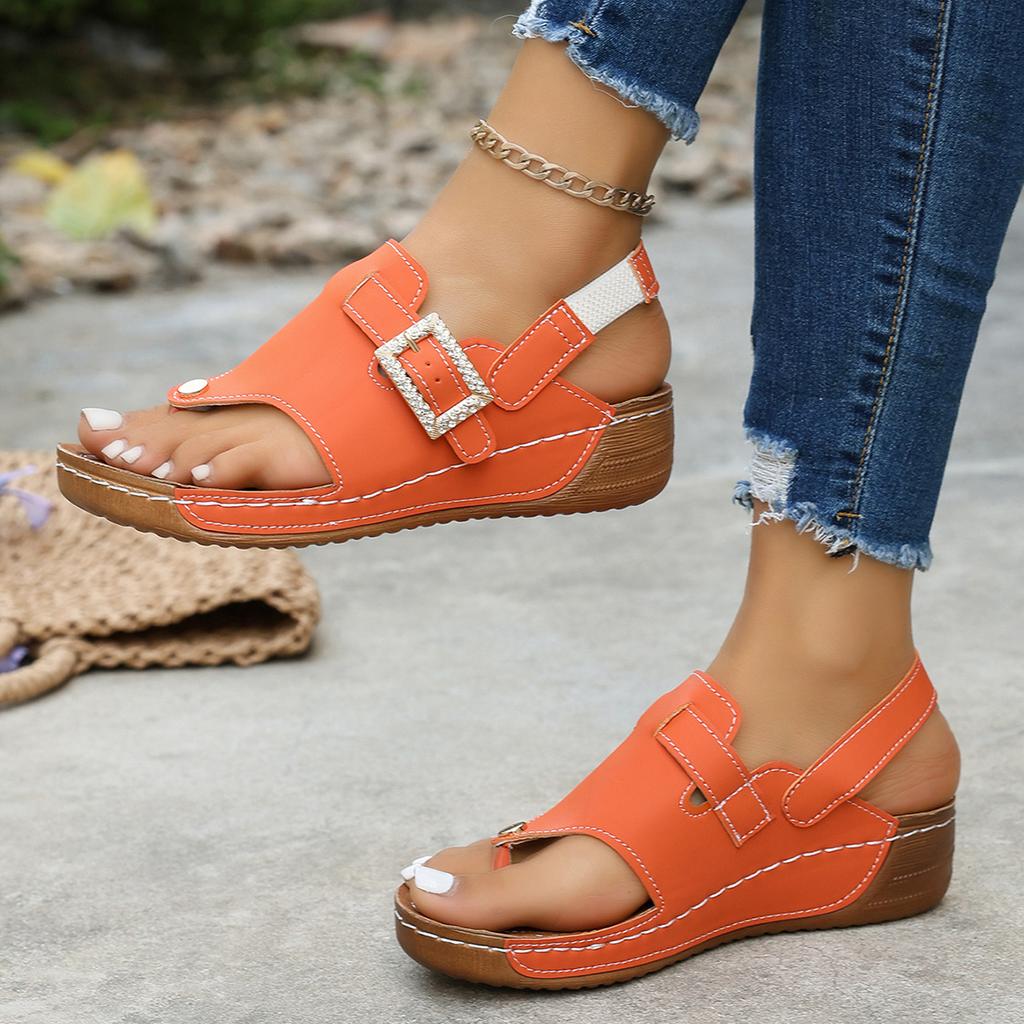 Summer Women Shoes Sandals Open Toe Soft Ladies Shoes Wedge Fashion Leisure Women Shoe Party Sandal Women Female Flip-flops