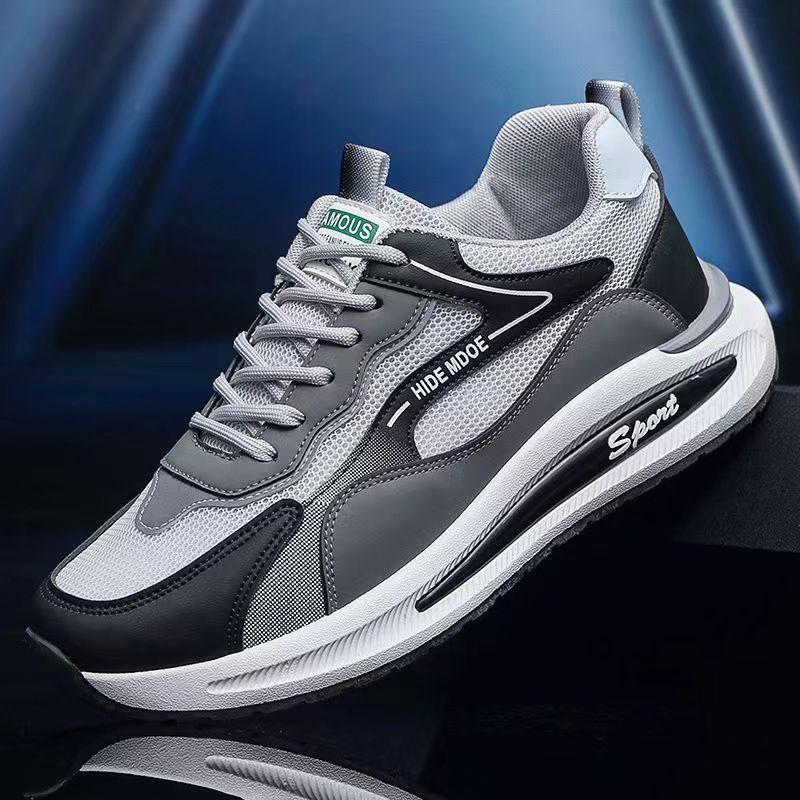 

[Live broadcast dedicated] Internet celebrities with the same men s shoes 2025 spring new mesh breathable casual running sports shoes 44 сірий колір