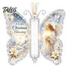 Santa Claus Ornament Christmas Cash Gift Ornament, Acrylic Butterfly Money Holder with Built‑in Unique Gifts Clear Compartment, Holiday Hanging for