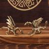 New Solid Brass Pterosaur Dragon Small Statue Desktop Ornament Europe Mythical Griffin Figurines Retro Home Feng Shui Decoration