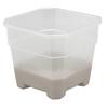 20Pcs Nursery Pot Planters Variety Pack Reusable Flower Plant Seed Pot Plastic Silicone Square Transparent Grey
