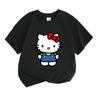 Cute Cartoon Character Print Kids T-Shirt, 100% Cotton Soft Breathable Crew Neck Short Sleeve Casual Tee for Boys Girls, Comfortable Daily Wear Summer