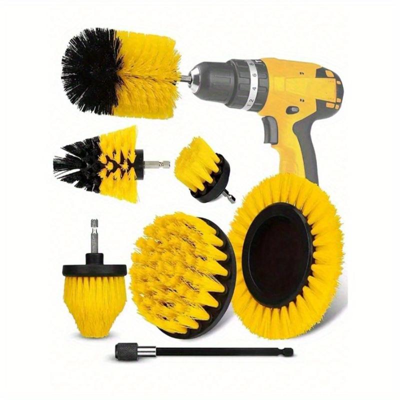 

7pcs Car Cleaning Brushes Drill Brush Set, Home Cleaning Brushes Yellow 7-piece Set разноцветный